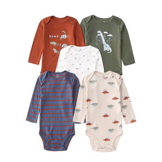 Set 5 body  manga larga "Dinosaurios"