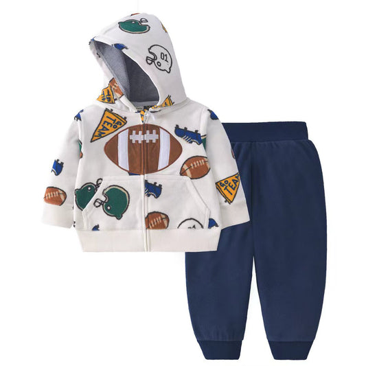 Set de 2 piezas: Pantalón y Campera micropolar “Básquet”