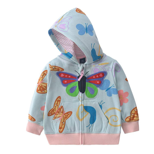 Campera "Mariposa" de algodón y bolsillos