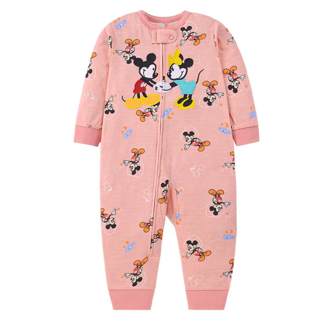 Pijama de algodón con cierre "Mickey"