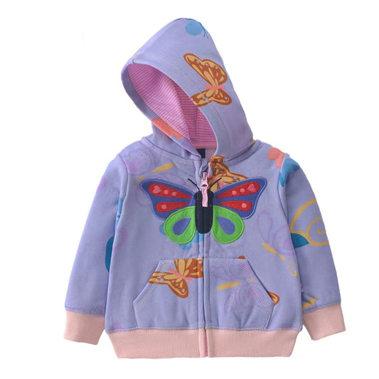 Campera "Mariposa" de algodón y bolsillos